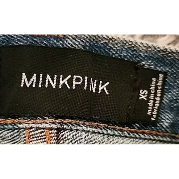 Minkpink Denim Shorts XS Juniors Distressed Womens Cut Offs - Picture 4 of 7